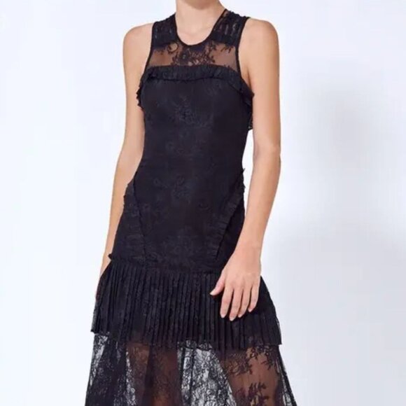 alexis black maxi dress Emabella Plunge Halter Maxi Dress Black main image 0